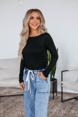 Karleigh Ruched Bodysuit - Black