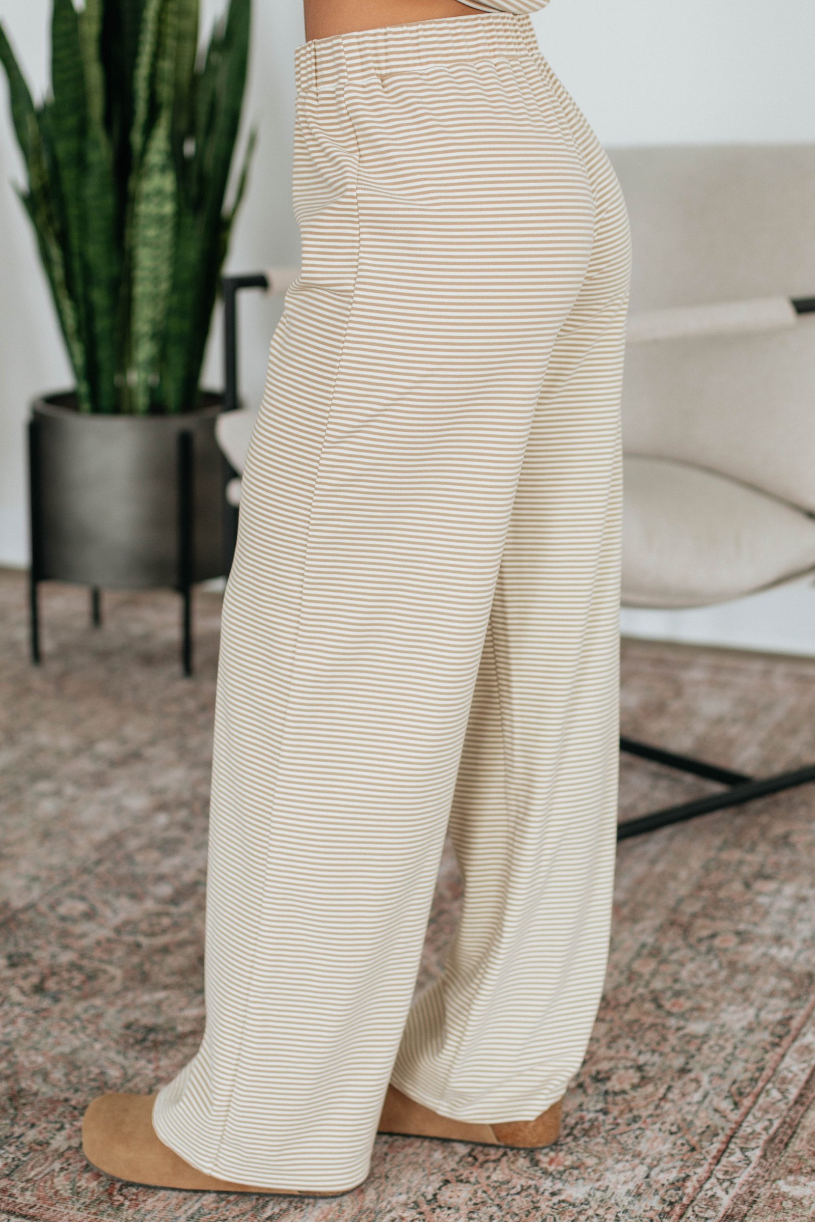 Cayla Striped Pants - Beige Mix - Image 4