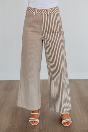 Rachel Striped Denim Pants